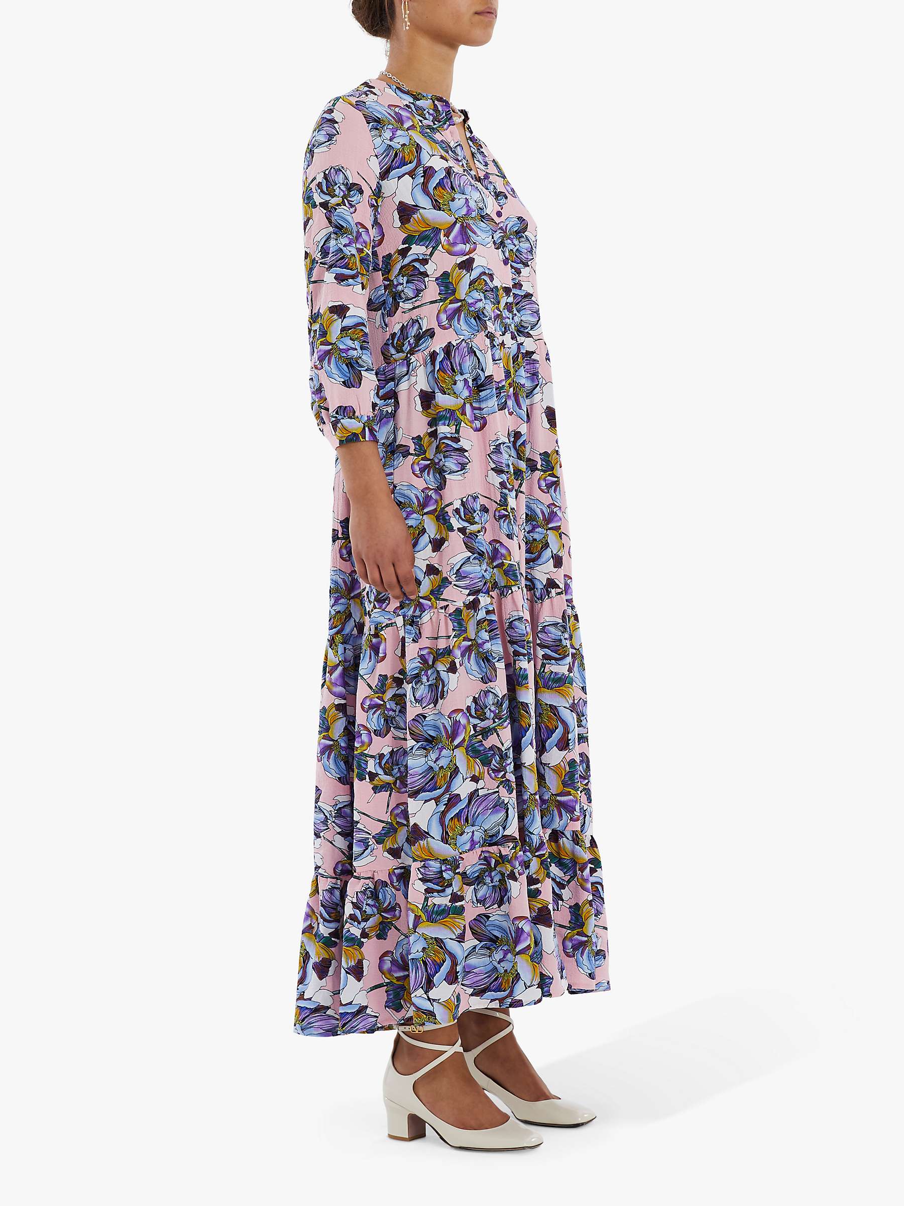 Buy Lollys Laundry Nee Long Sleeve Floral Print Maxi Dress, Multi Online at johnlewis.com