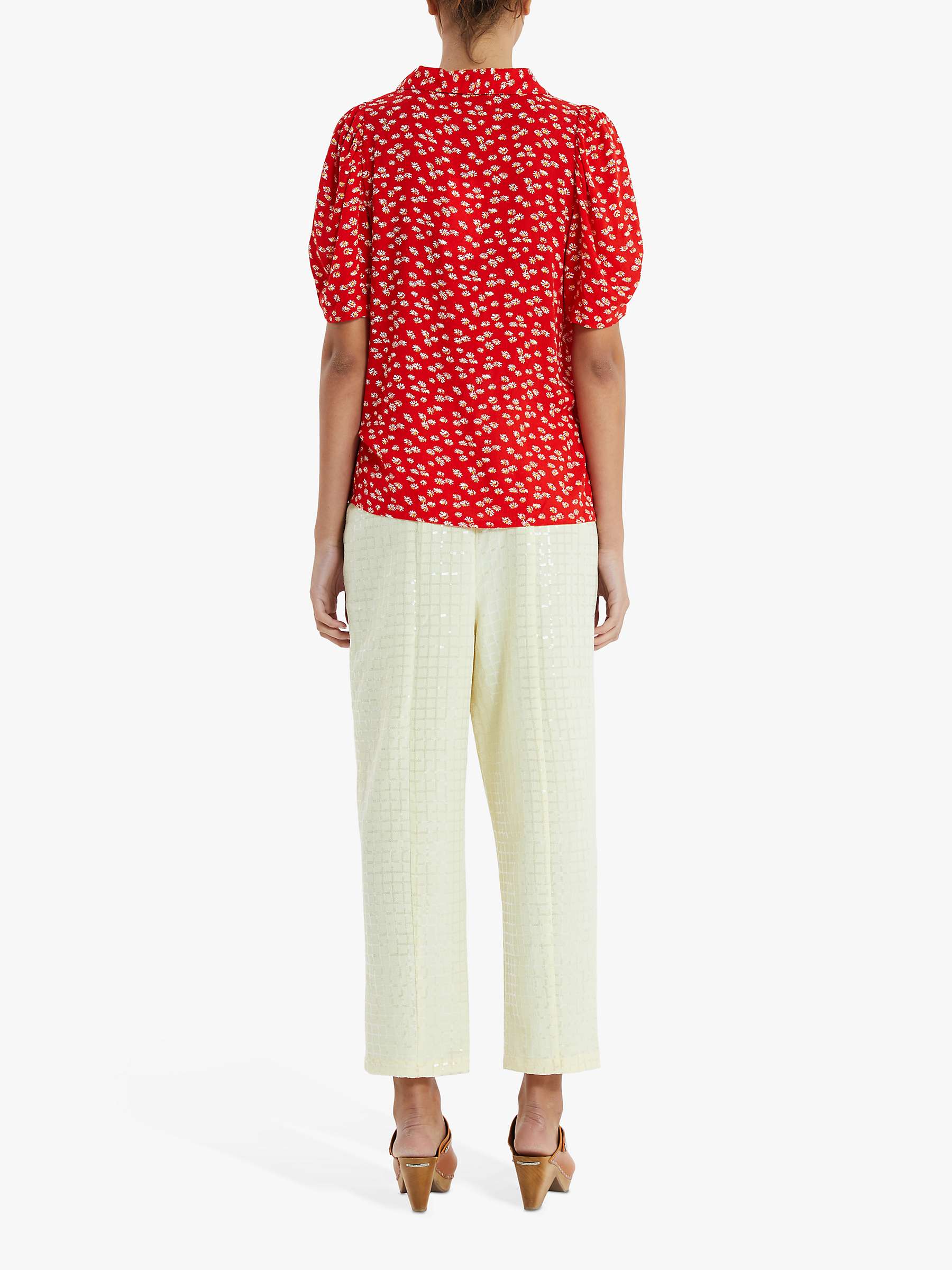Buy Lollys Laundry Floral Print Blouse, Red/White Online at johnlewis.com