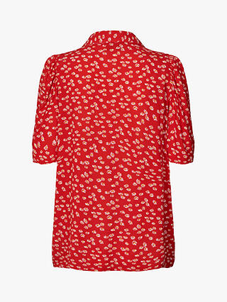 Lollys Laundry Floral Print Blouse, Red/White