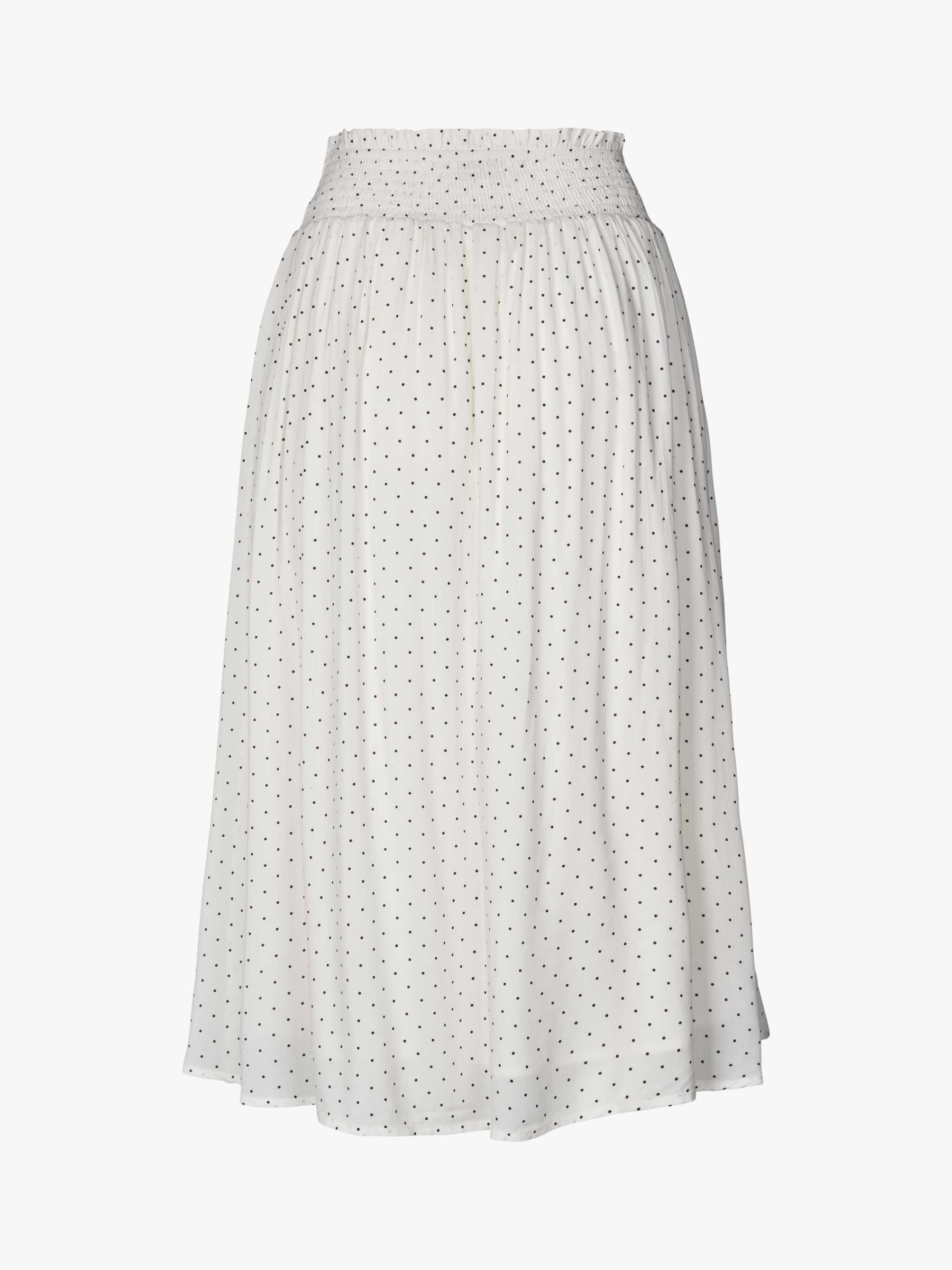 Buy Lollys Laundry Tanya Smock Dot Print Midi Skirt, White Online at johnlewis.com