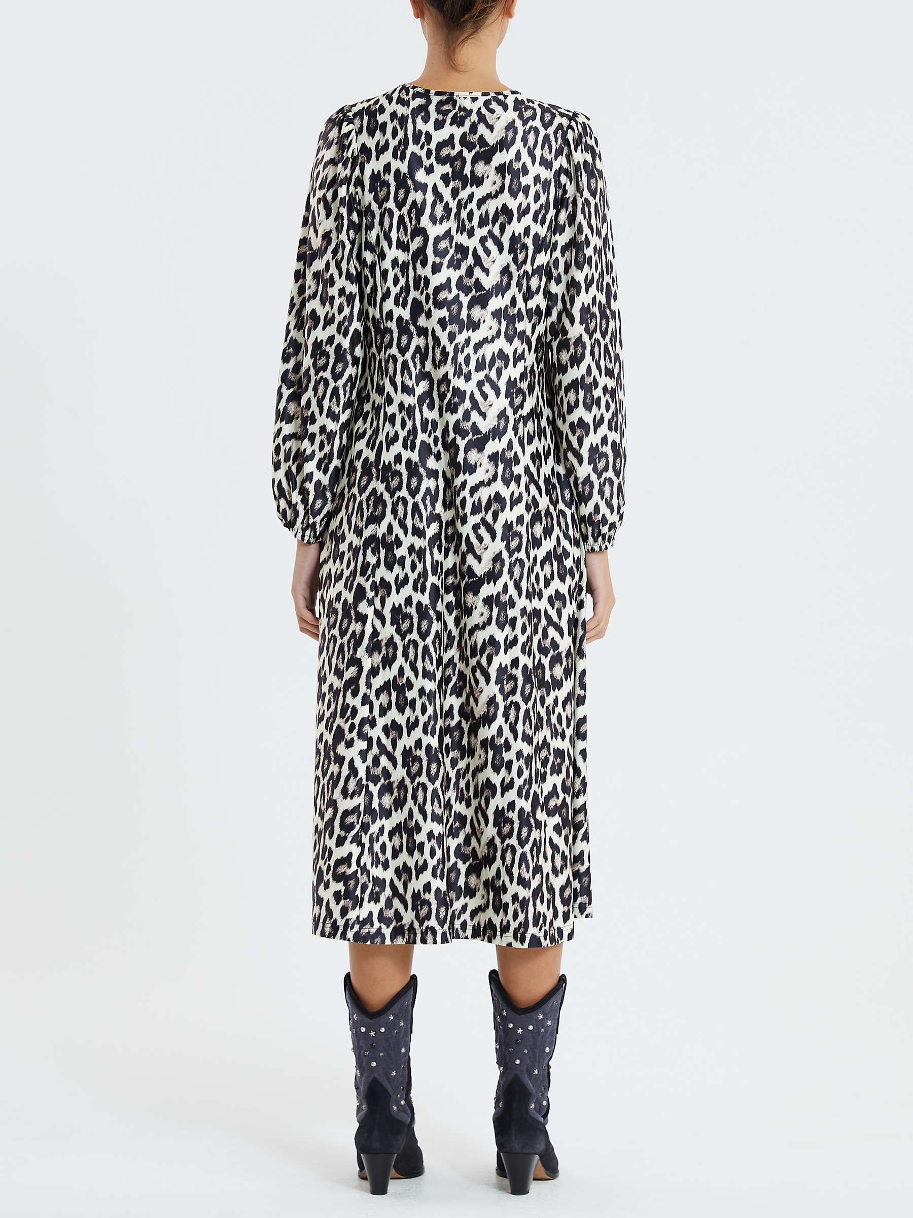 Buy Lollys Laundry Lake Leopard Print Midi Dress, Brown/Multi Online at johnlewis.com