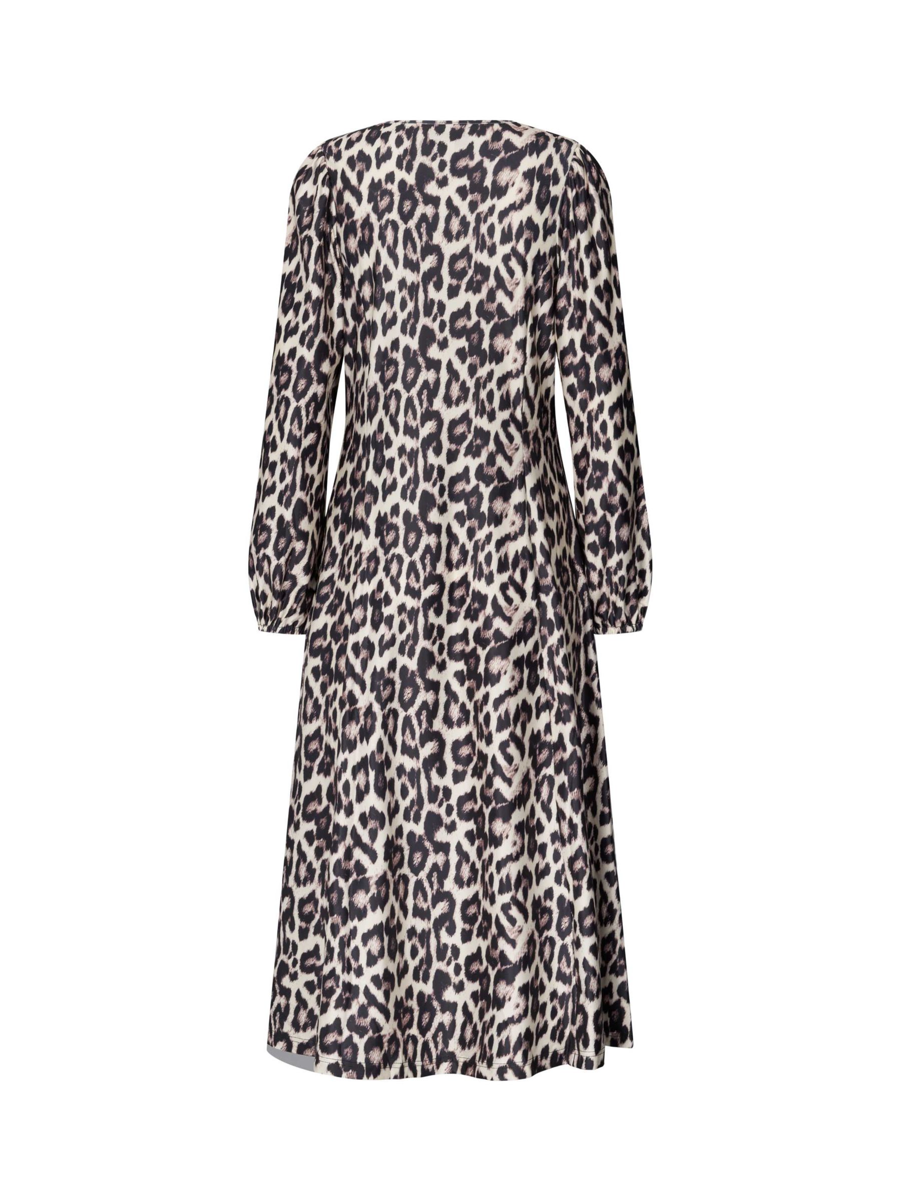Lollys Laundry Lake Leopard Print Midi Dress, Brown/Multi, XS