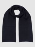 Reiss Clyde Cashmere Scarf, Navy