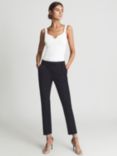 Reiss Joanne Slim Leg Trousers Petite, Navy