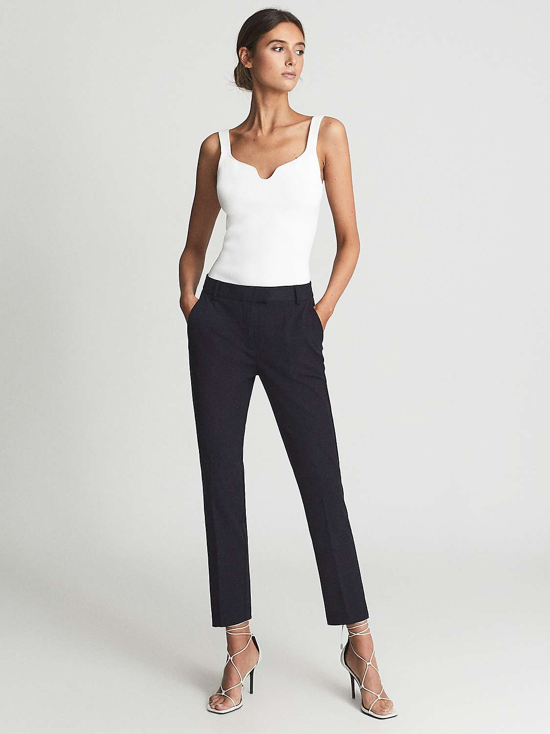 Buy Reiss Joanne Slim Leg Trousers Petite Online at johnlewis.com