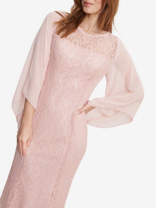 Gina Bacconi Izetta Fit and Flare Maxi Dress, Rose Pink