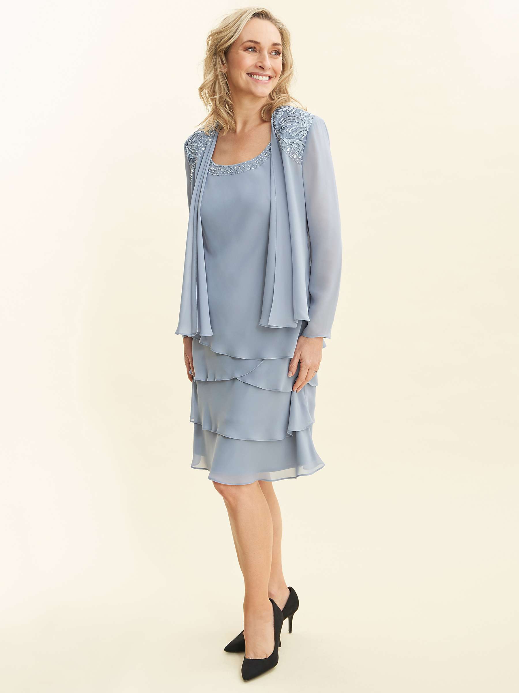 Buy Gina Bacconi Camira Embellished Tiered Dress & Jacket Online at johnlewis.com