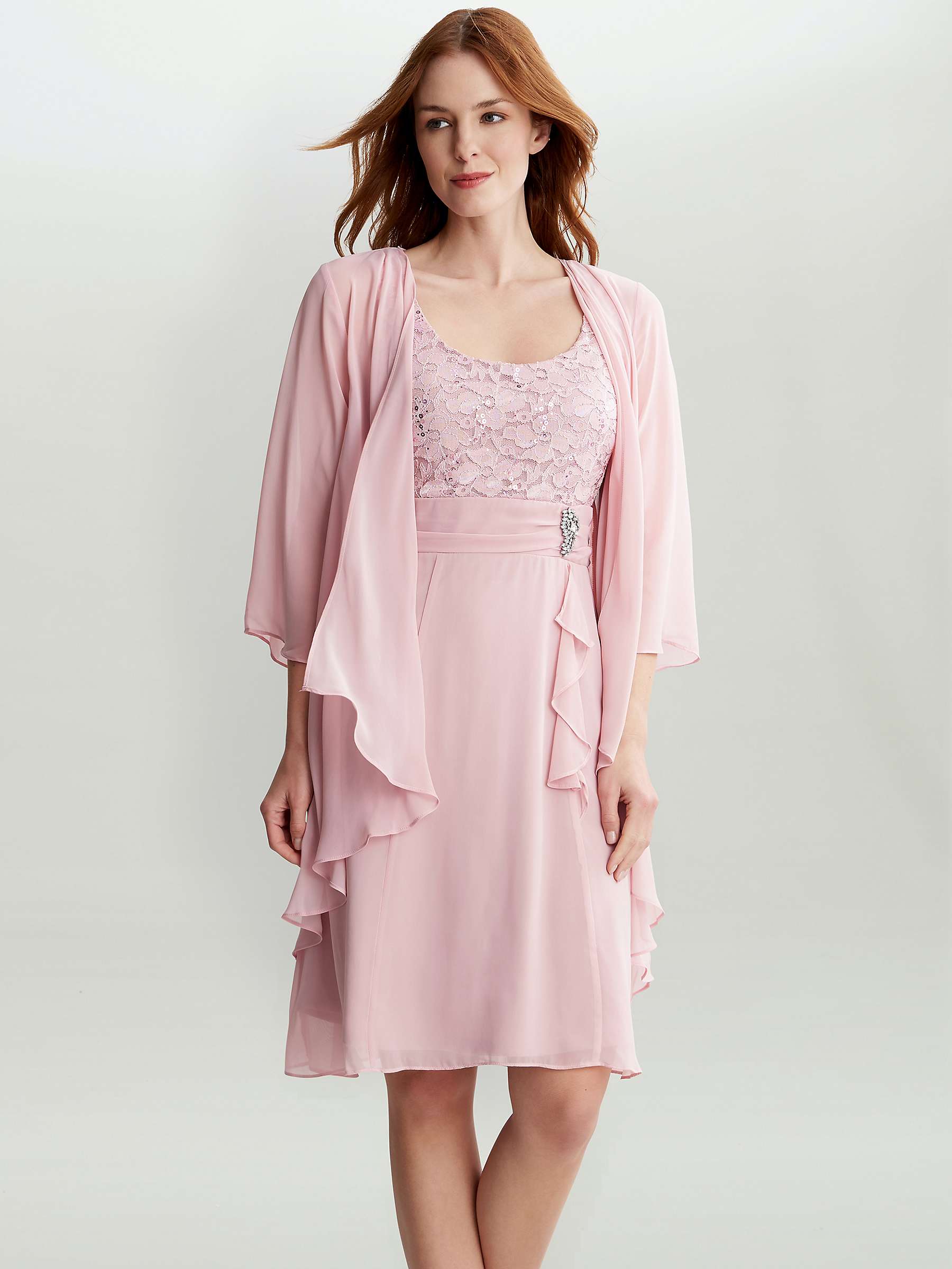 Buy Gina Bacconi Aribelle Empire Waist Jacket Mini Dress, Rose Pink Online at johnlewis.com