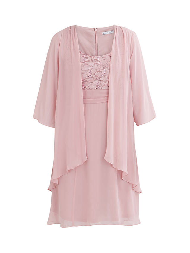 Gina Bacconi Aribelle Empire Waist Jacket Mini Dress, Rose Pink
