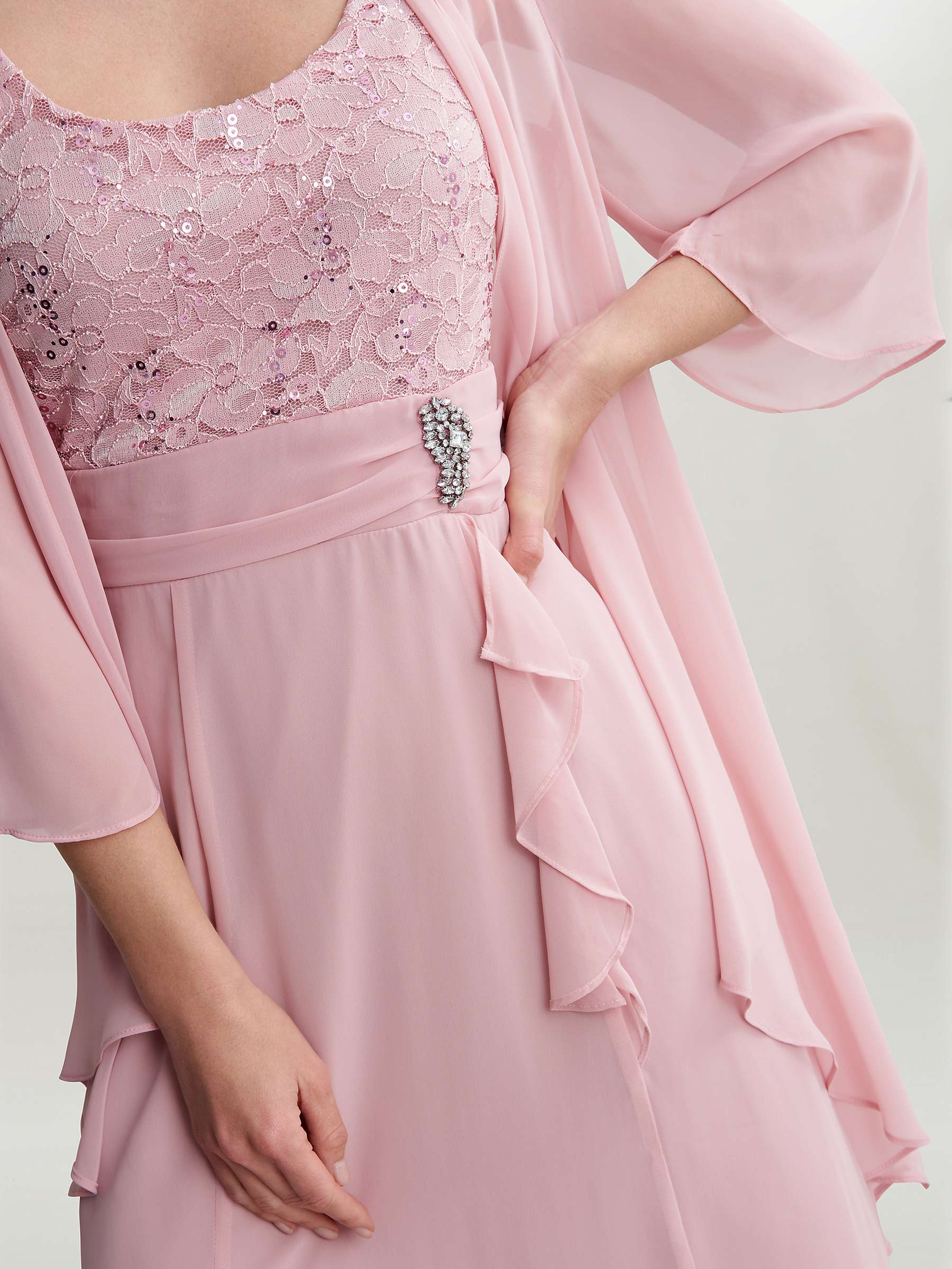 Buy Gina Bacconi Aribelle Empire Waist Jacket Mini Dress, Rose Pink Online at johnlewis.com