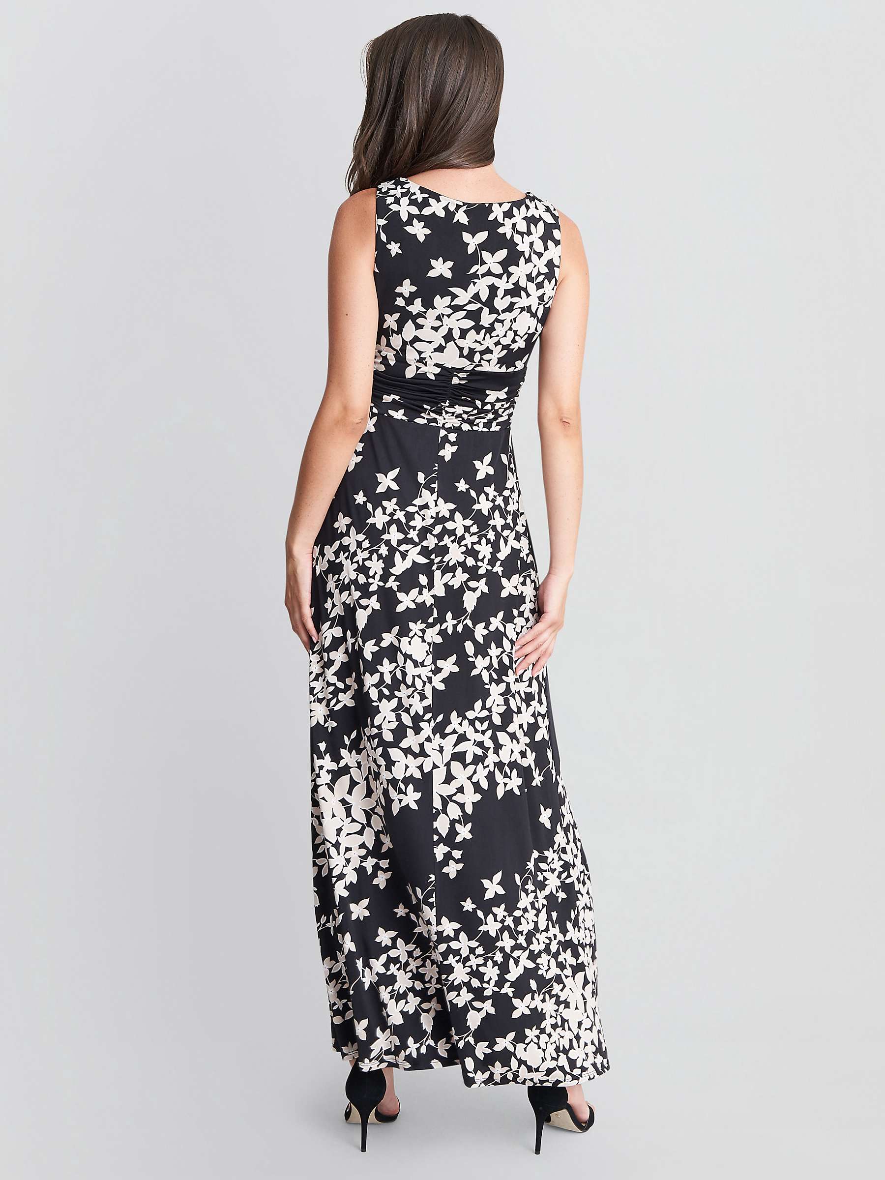 Buy Gina Bacconi Rihanna Jersey Maxi Dress, Black/White Online at johnlewis.com