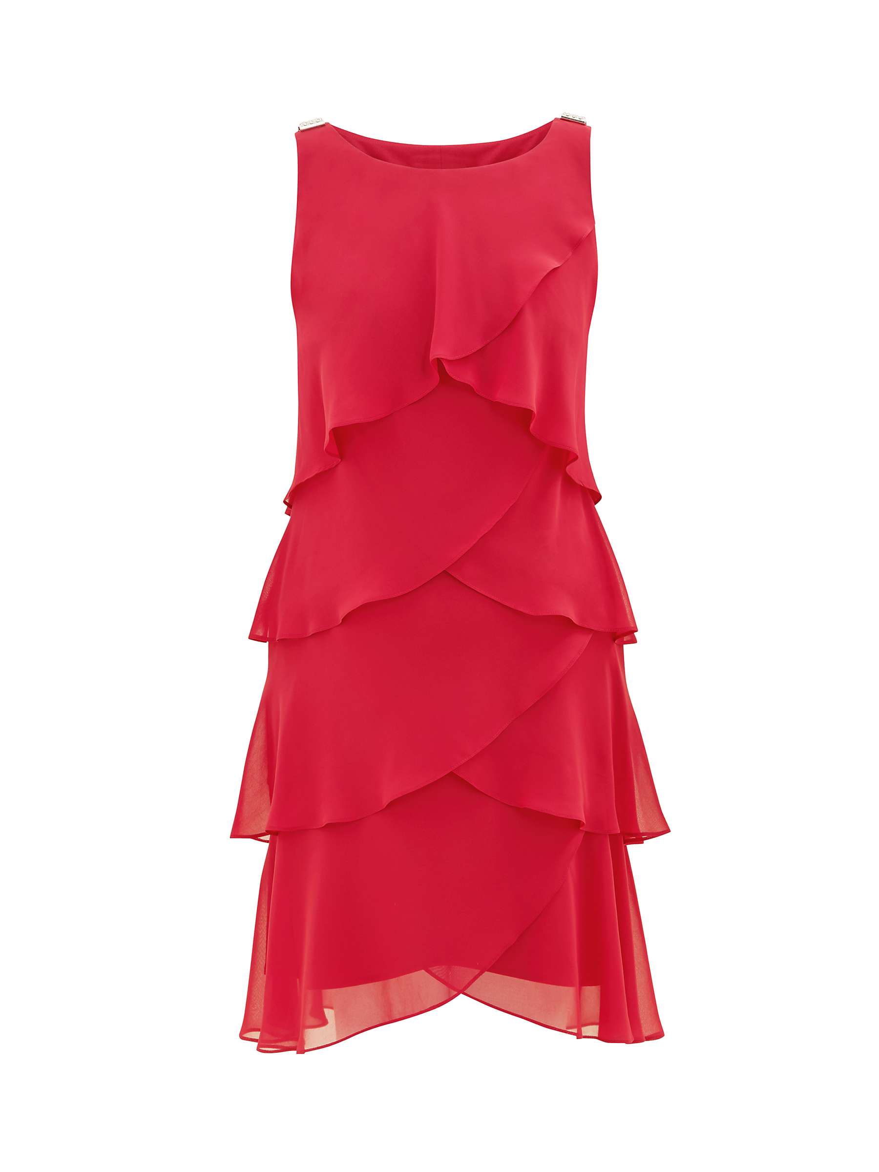 Buy Gina Bacconi Vesta Jewel-Shoulder Tiered Cocktail Knee Length Dress Online at johnlewis.com
