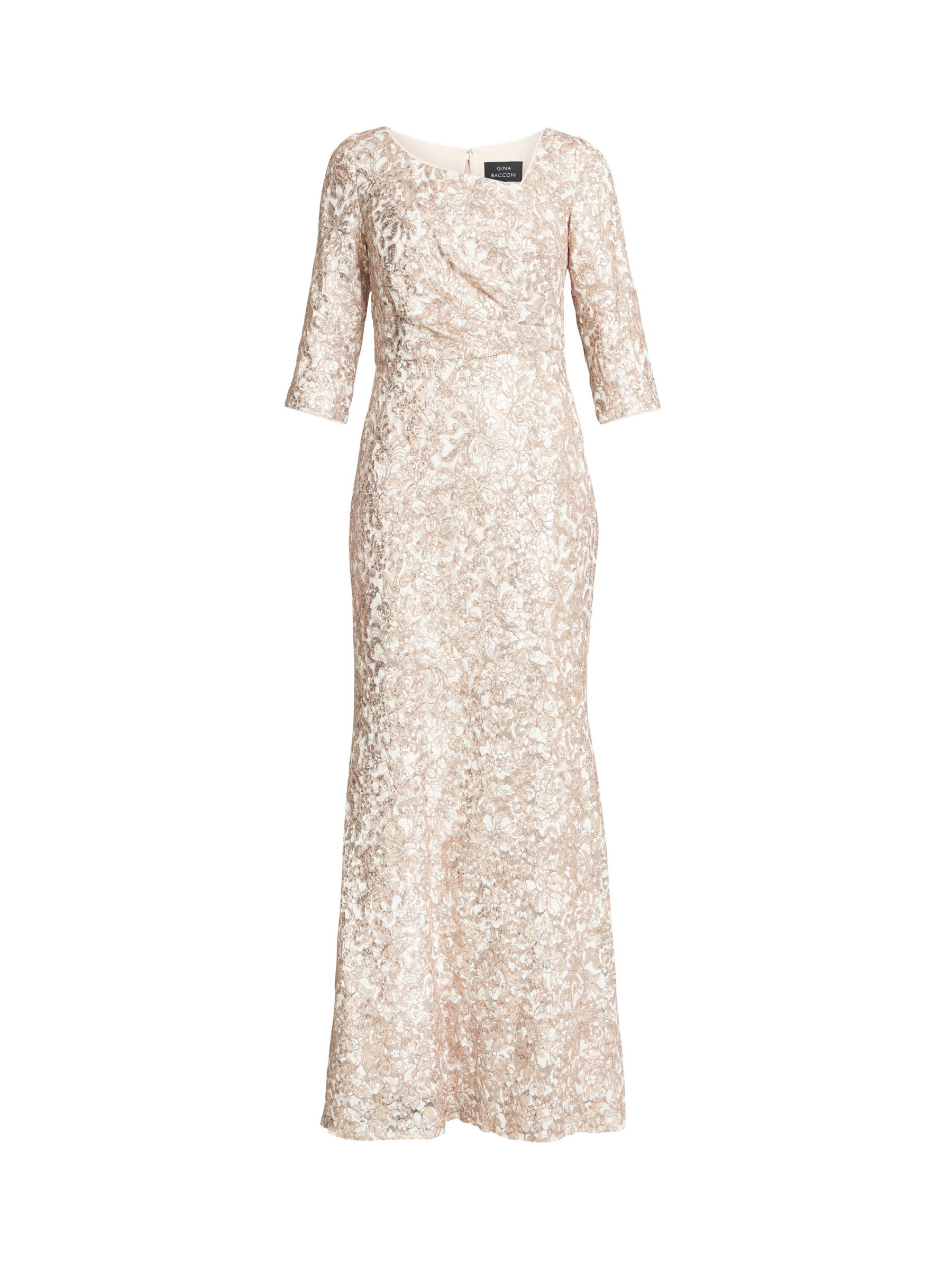 Buy Gina Bacconi Lilenne Asymmetrical Neck Maxi Dress, Ivory Online at johnlewis.com