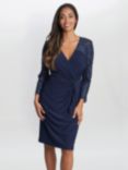 Gina Bacconi Alberta Sheath Dress, Navy, Navy