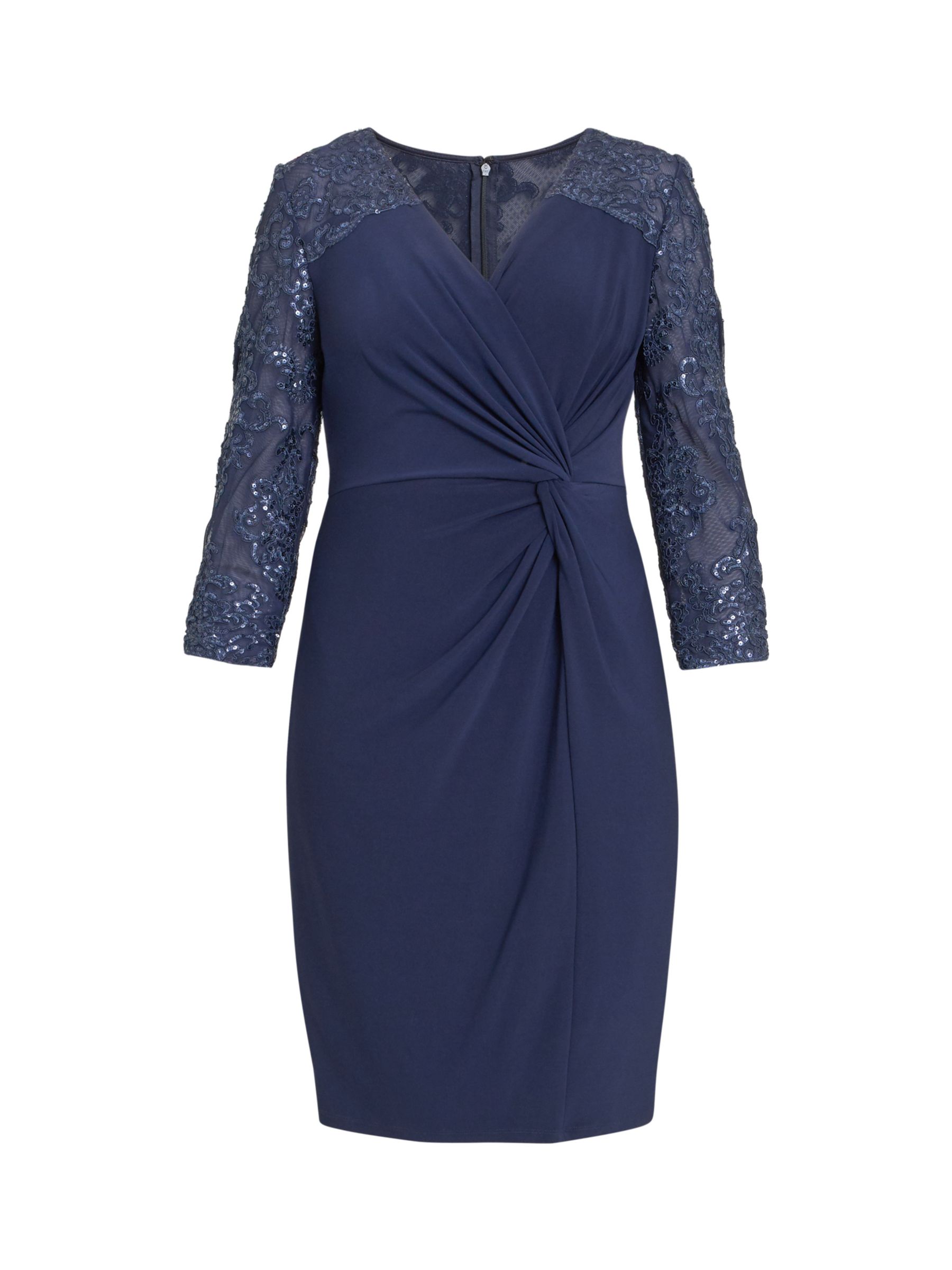 Buy Gina Bacconi Alberta Sheath Dress, Navy Online at johnlewis.com