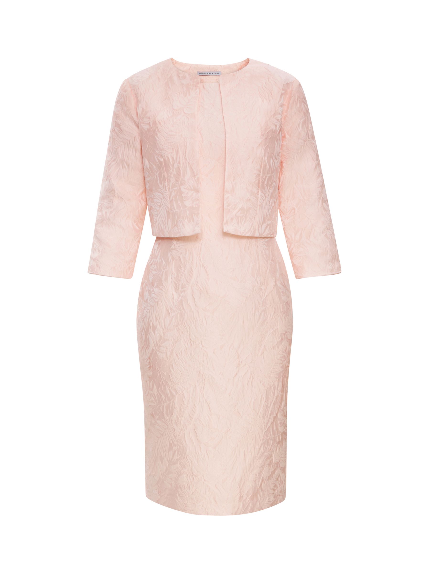 Buy Gina Bacconi Sofya Jacquard Sheath Dress and Bolero Jacket, Pink Online at johnlewis.com