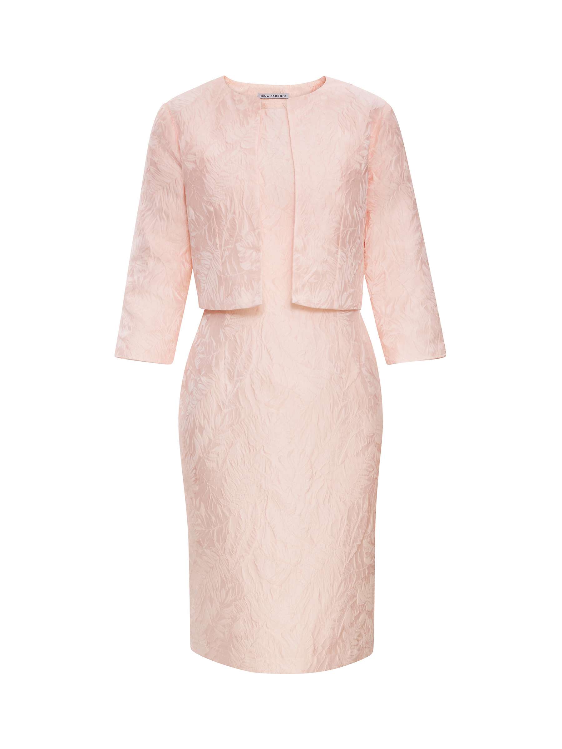 Buy Gina Bacconi Sofya Jacquard Sheath Dress and Bolero Jacket, Pink Online at johnlewis.com
