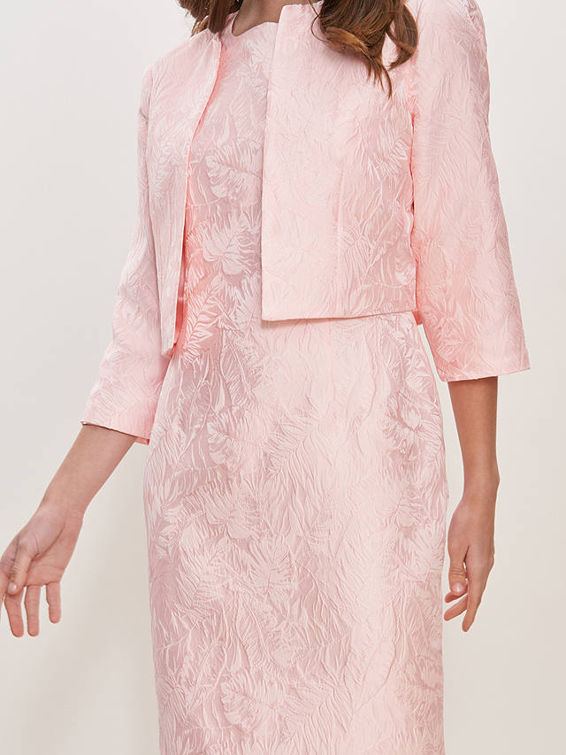 Gina Bacconi Sofya Jacquard Sheath Dress and Bolero Jacket, Pink