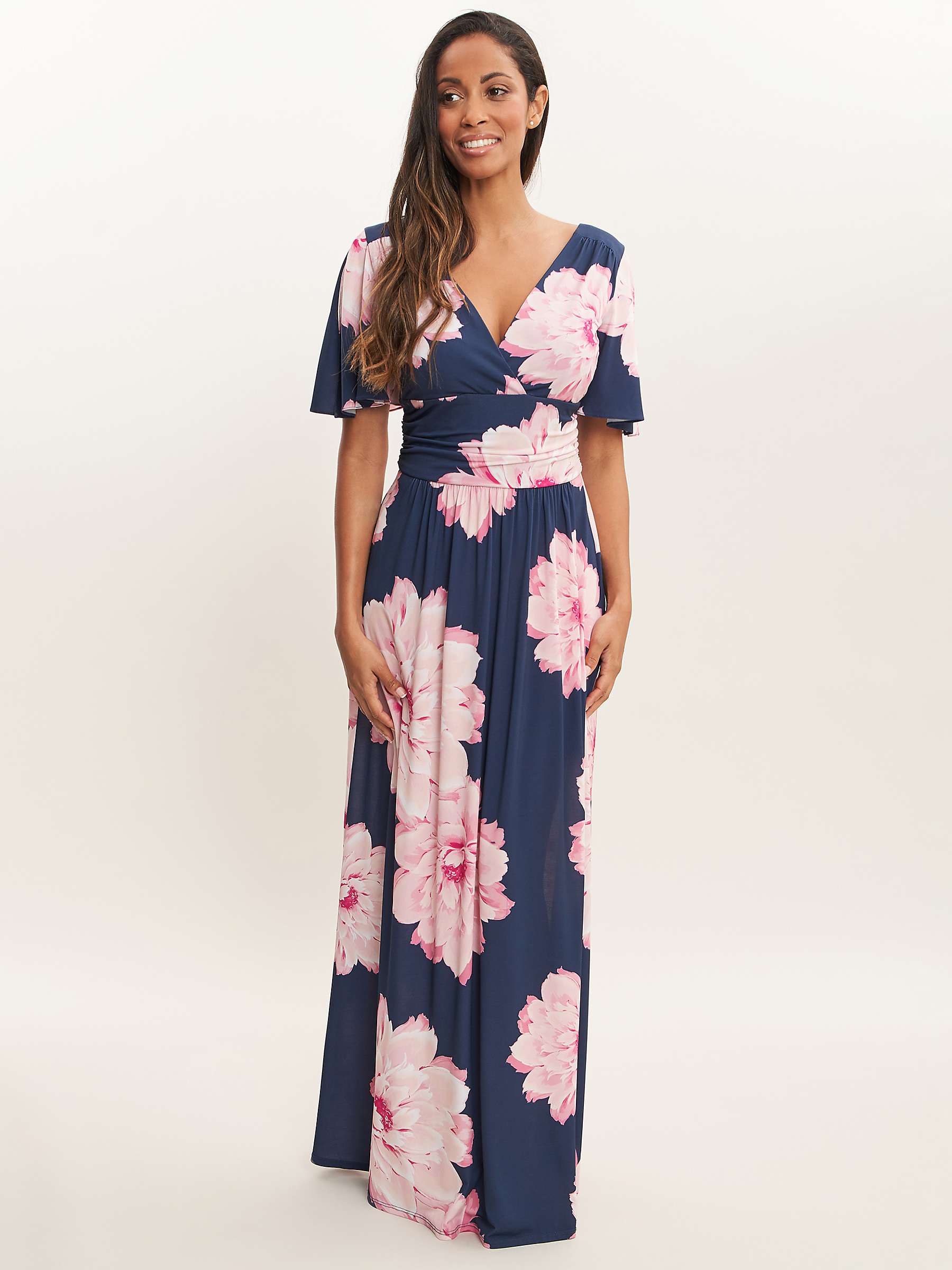 Buy Gina Bacconi Berlin Floral Maxi Dress, Navy Online at johnlewis.com