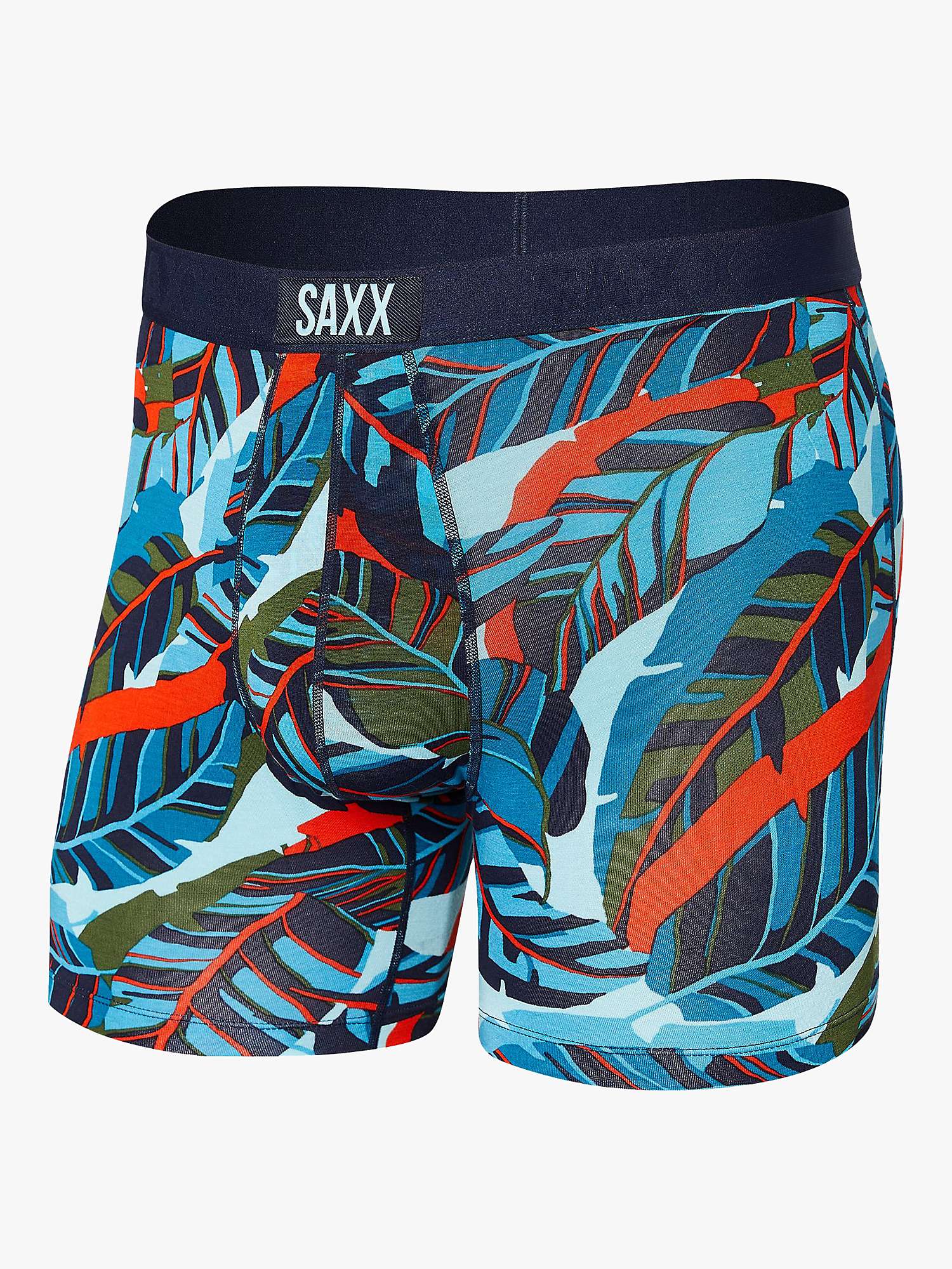 Buy SAXX Vibe Slim Fit Pop Jungle Print Trunks, Blue Multi Online at johnlewis.com