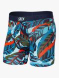 SAXX Vibe Slim Fit Pop Jungle Print Trunks, Blue Multi