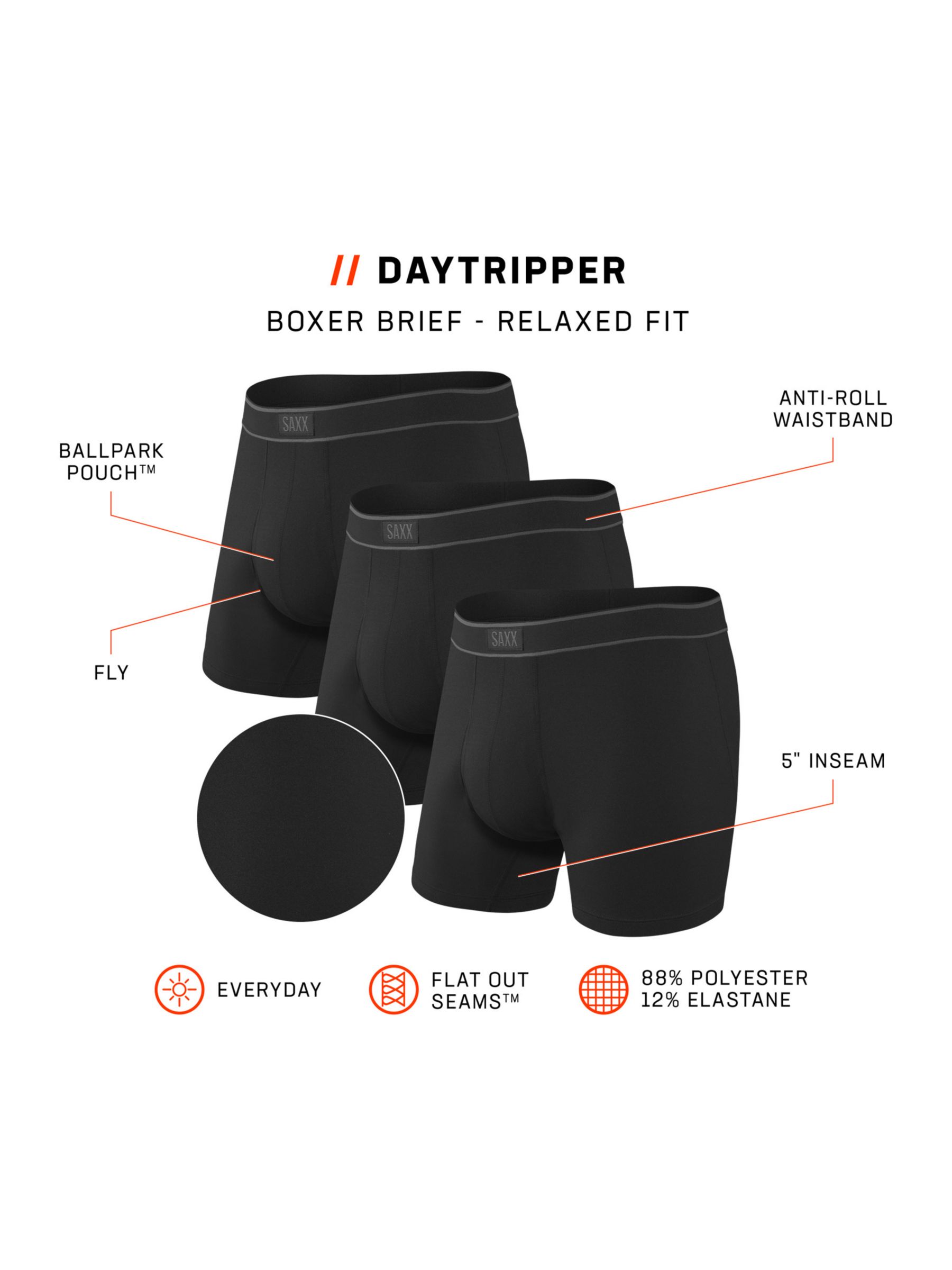 SAXX Daytripper Polyester Blend Boxer Briefs Size XL - 2 pack