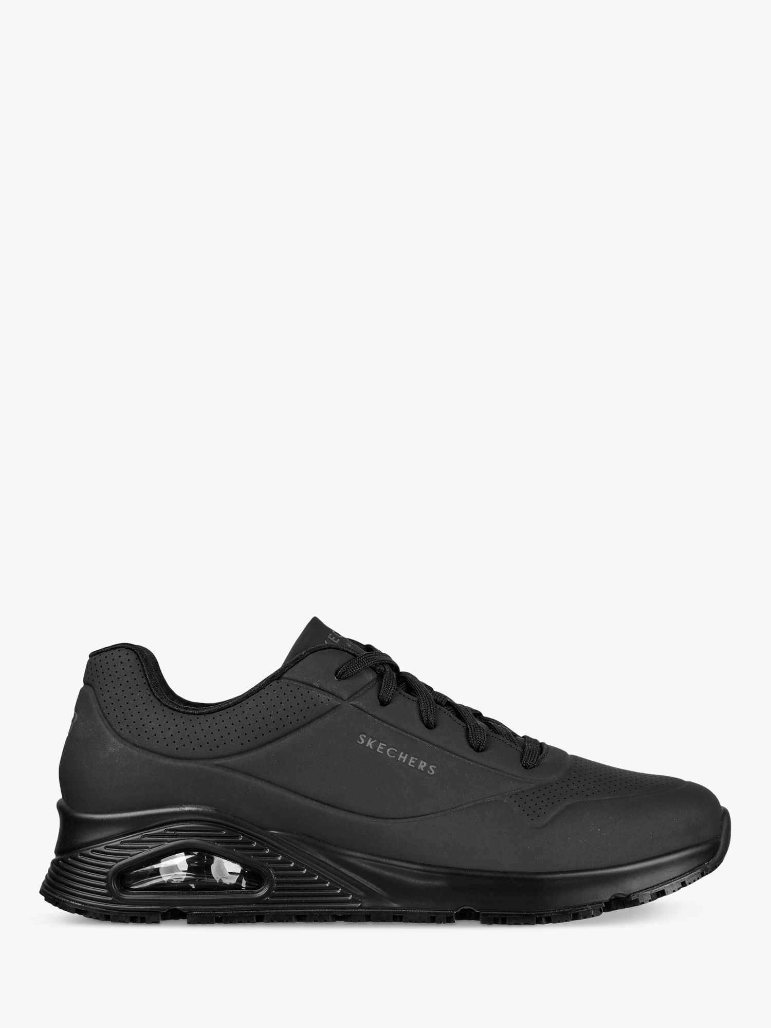 Skechers Work Relaxed Fit: Uno SR - Safety Shoes, Black at John Lewis & Partners