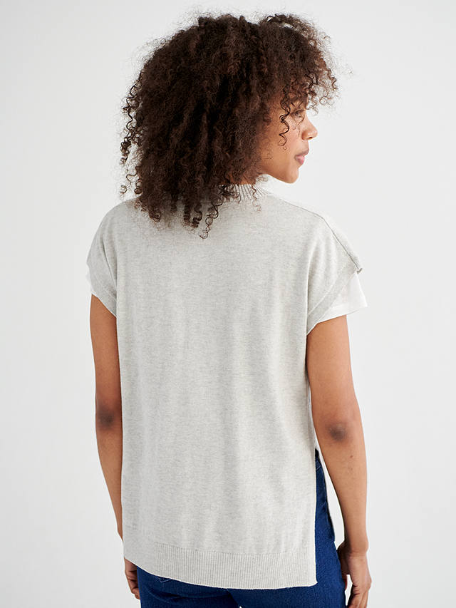 NRBY New Willow Cap Sleeve Jumper, Light Grey at John Lewis & Partners