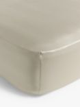 John Lewis Soft & Silky Specialist Temperature Balancing 400 Thread Count Cotton Fitted Sheet, Latte
