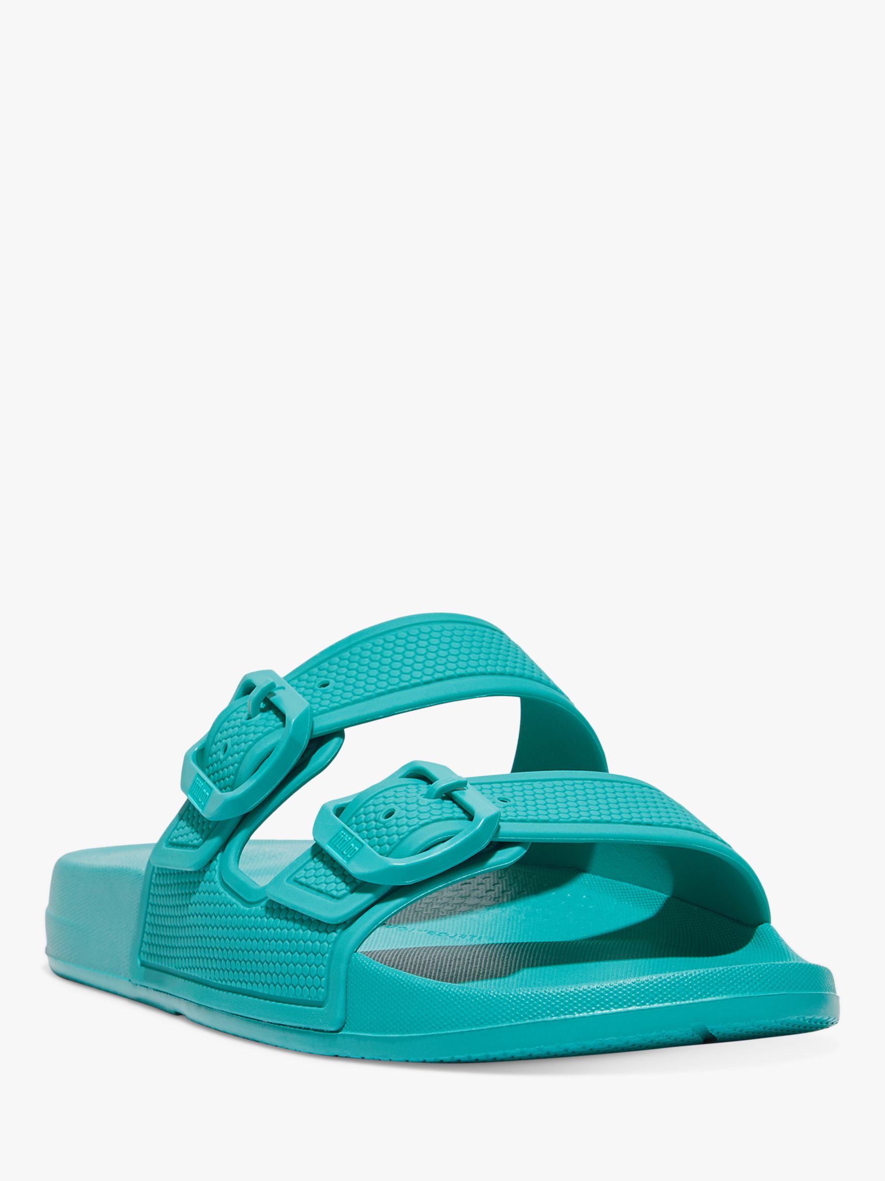FitFlop IQushion Slider Sandals, Tahiti Blue at John Lewis & Partners