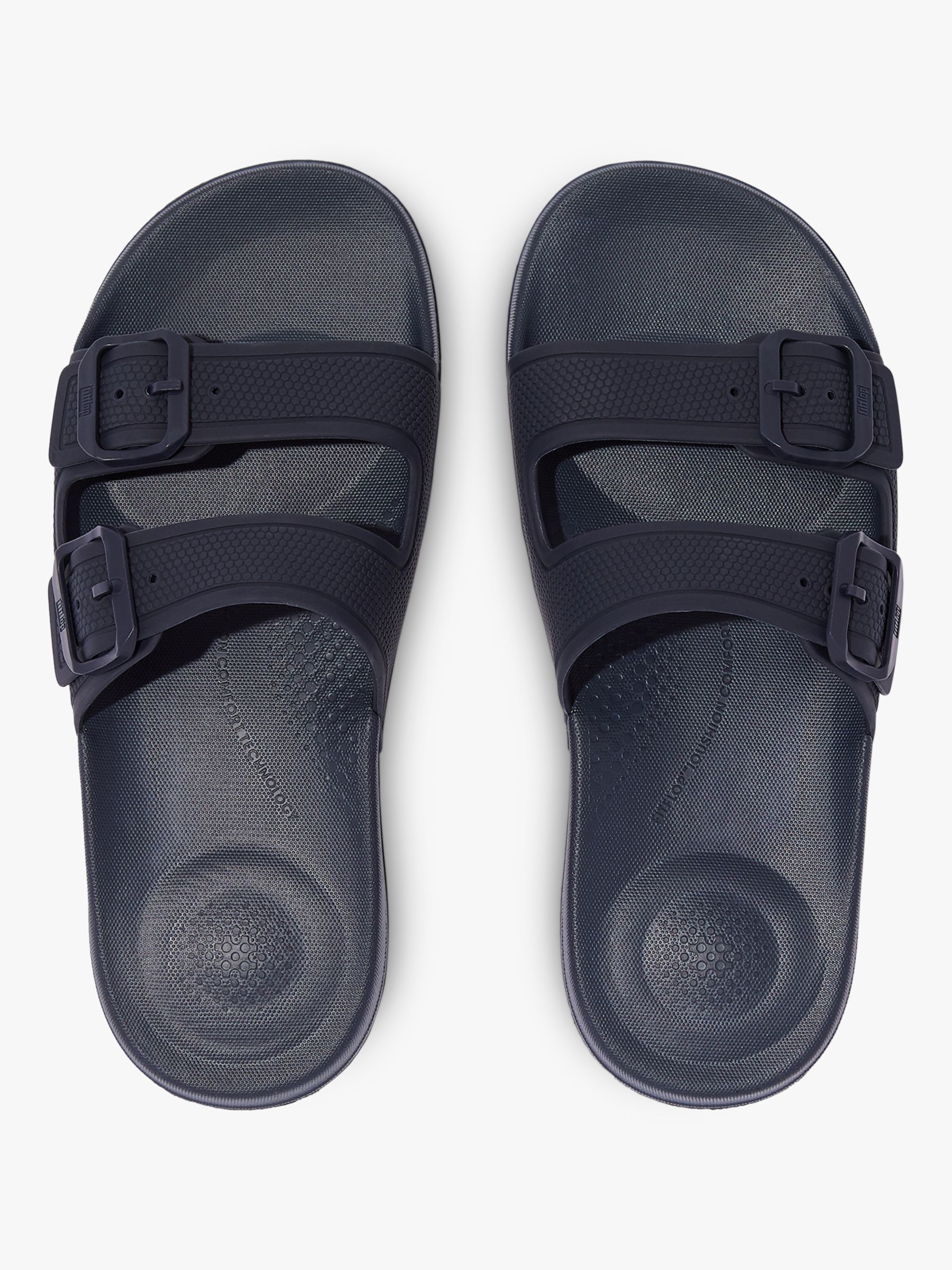 FitFlop IQushion Slider Sandals, Midnight Navy at John Lewis & Partners