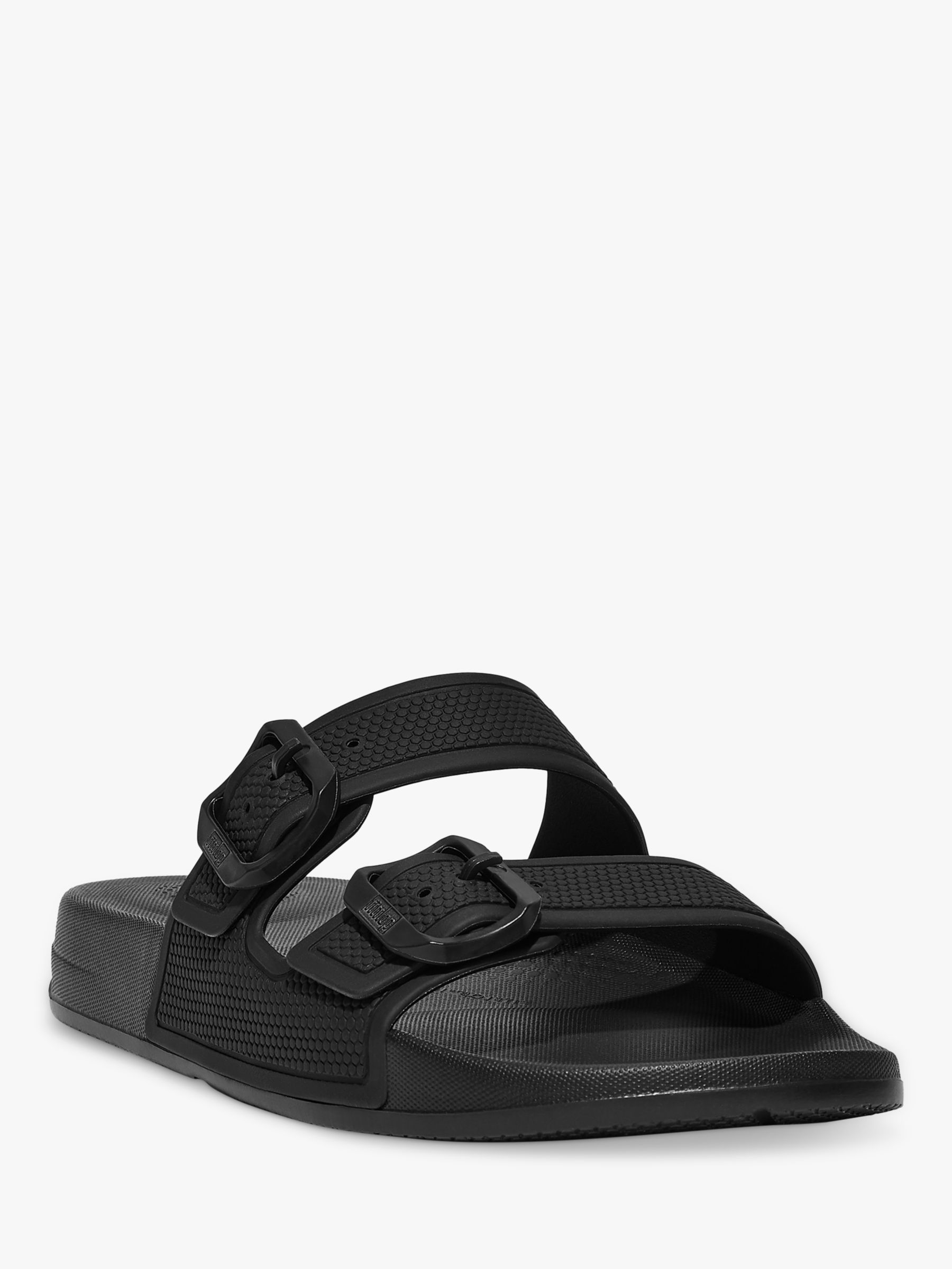 FitFlop IQushion Slider Sandals, Black, 3