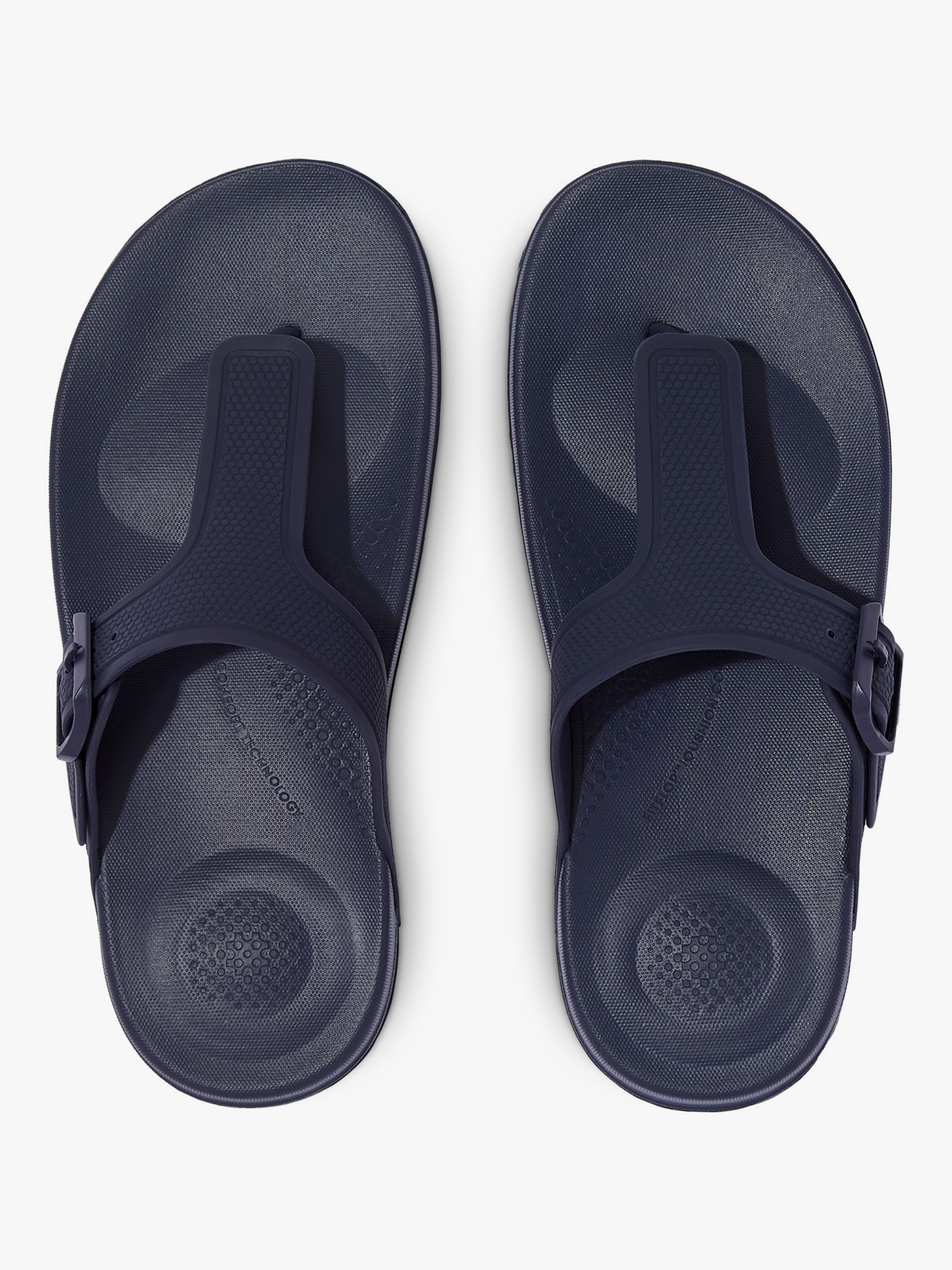 FitFlop Buckle Flip Flops, Midnight Navy at John Lewis & Partners