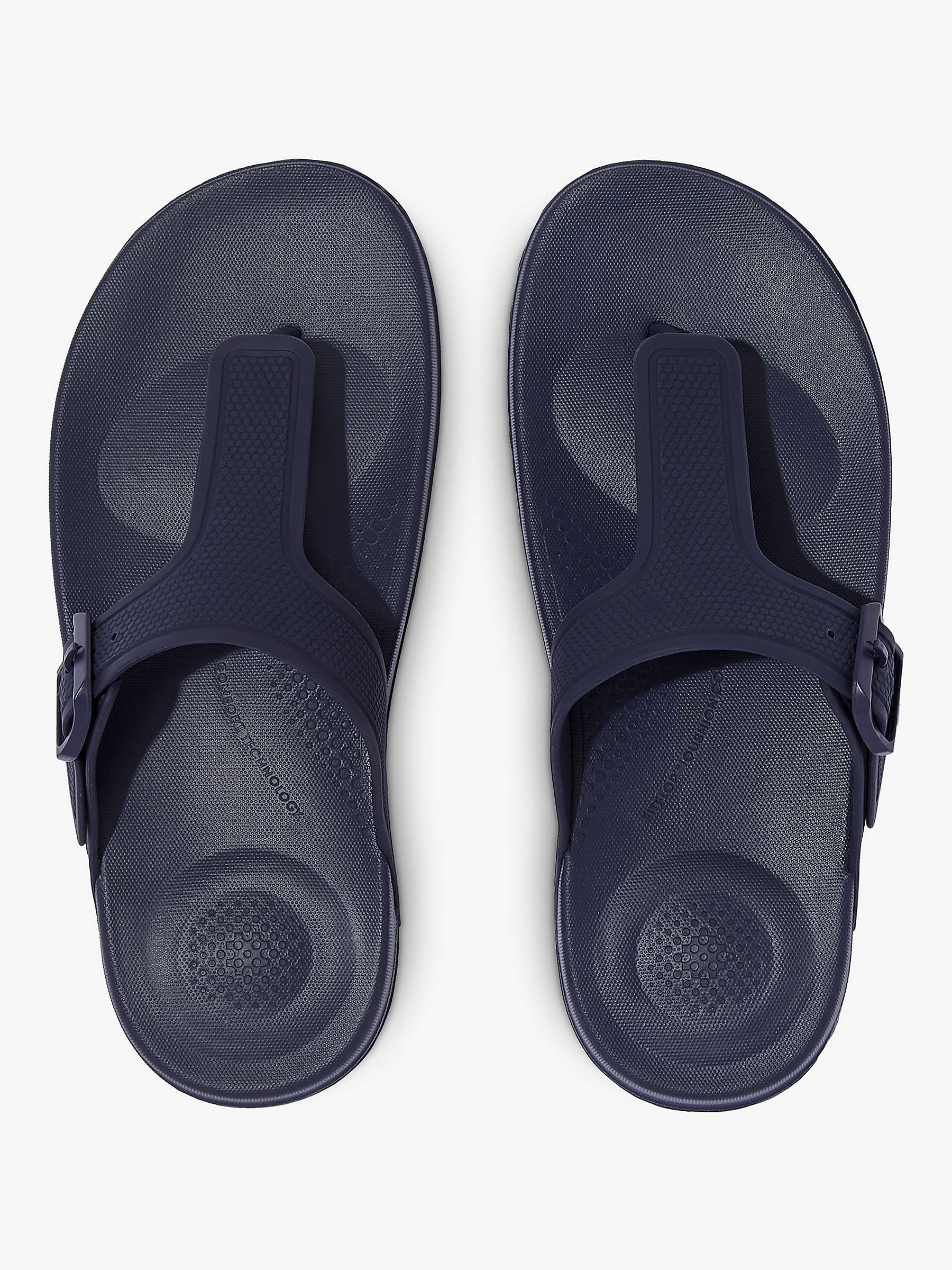 FitFlop Buckle Flip Flops, Midnight Navy at John Lewis & Partners