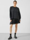 HUSH Melody Jacquard Mini Skirt, Black, Black