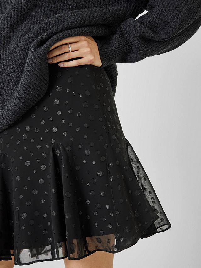 HUSH Melody Jacquard Mini Skirt, Black