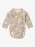 Polarn O. Pyret Baby GOTS Organic Cotton Wraparound Bodysuit, Natural