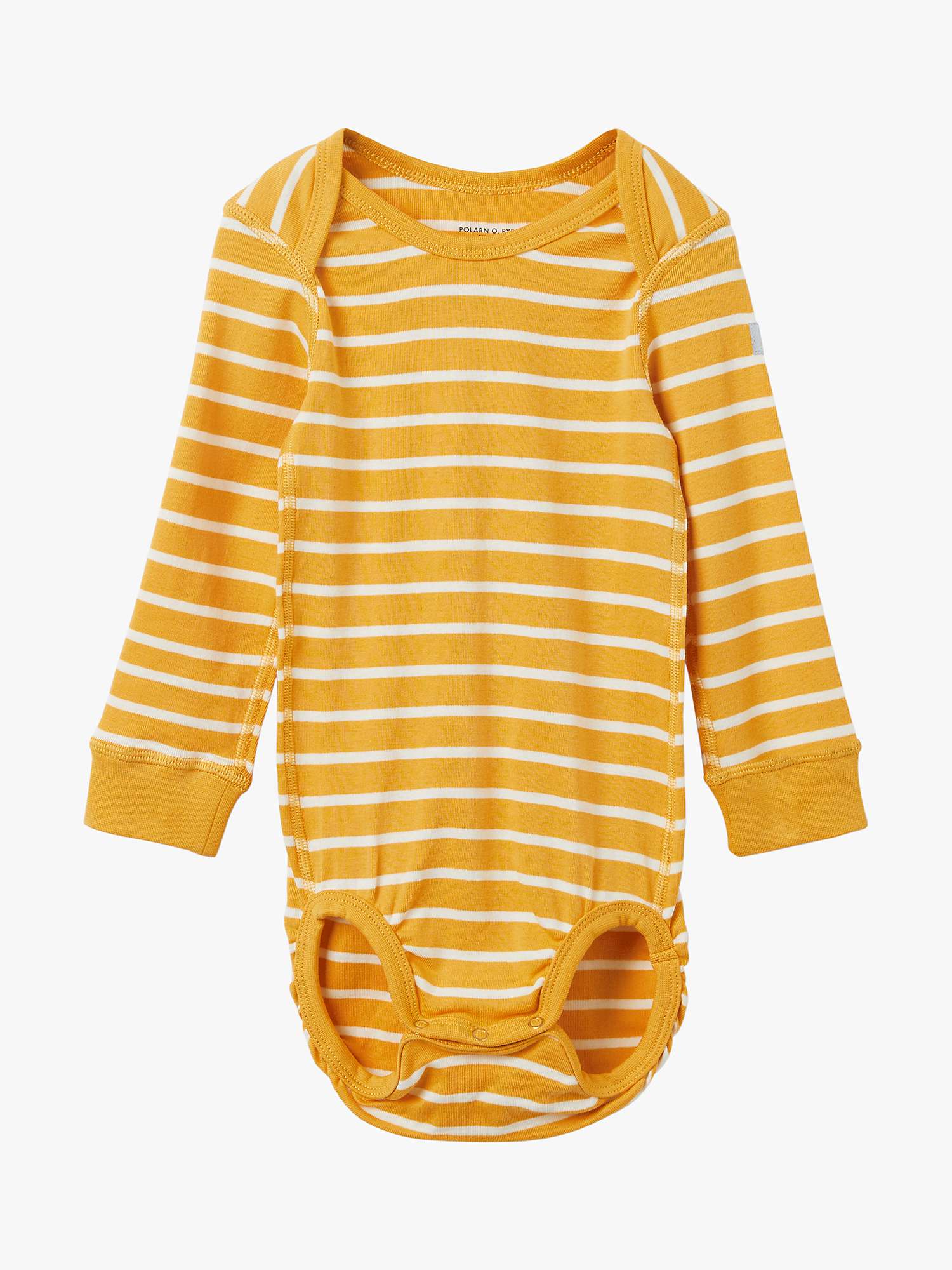 Buy Polarn O. Pyret Baby GOTS Organic Cotton Stripe Envelope Neck Bodysuit Online at johnlewis.com