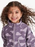Polarn O. Pyret Kids' Zip Up Fleece Jacket, Purple