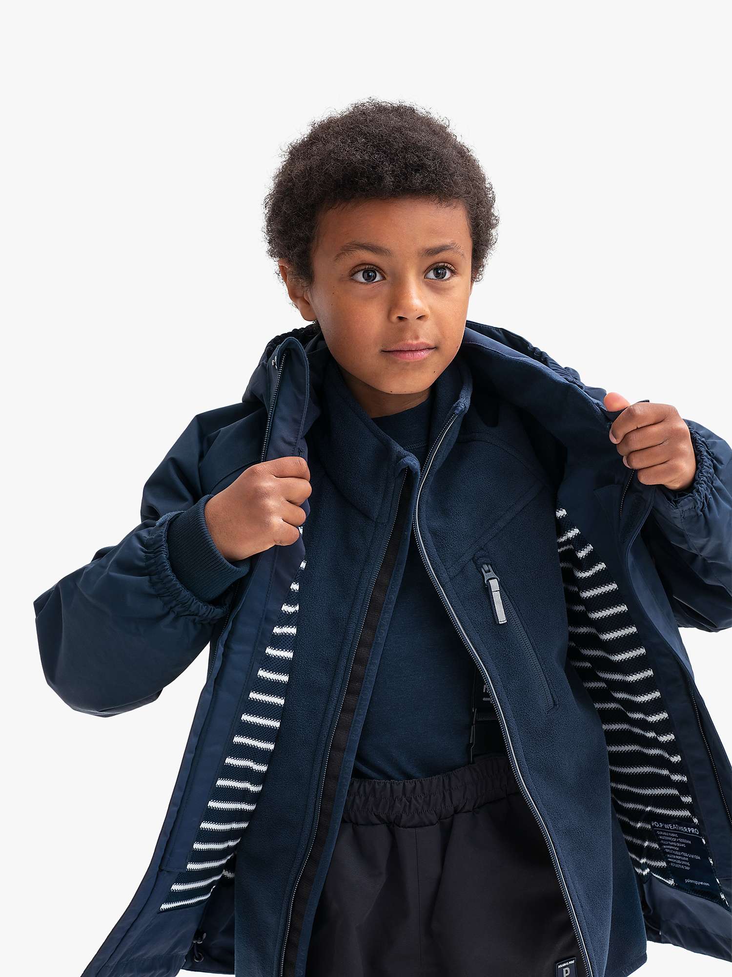 Buy Polarn O. Pyret Kids' Wind & Waterproof Shell Coat, Blue Online at johnlewis.com
