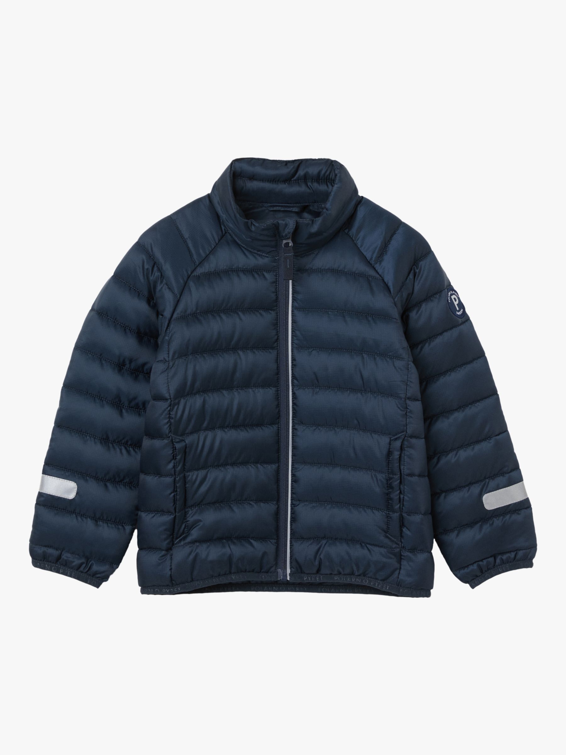 Polarn O. Pyret Baby Quilted Jacket, Navy at John Lewis & Partners
