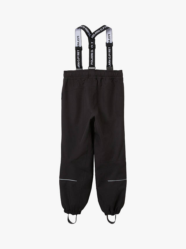 Polarn O. Pyret Kids' Flexi Waterproof Trousers, Black