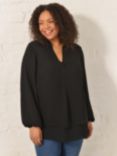 Live Unlimited Curve Double Layered Shirt, Black