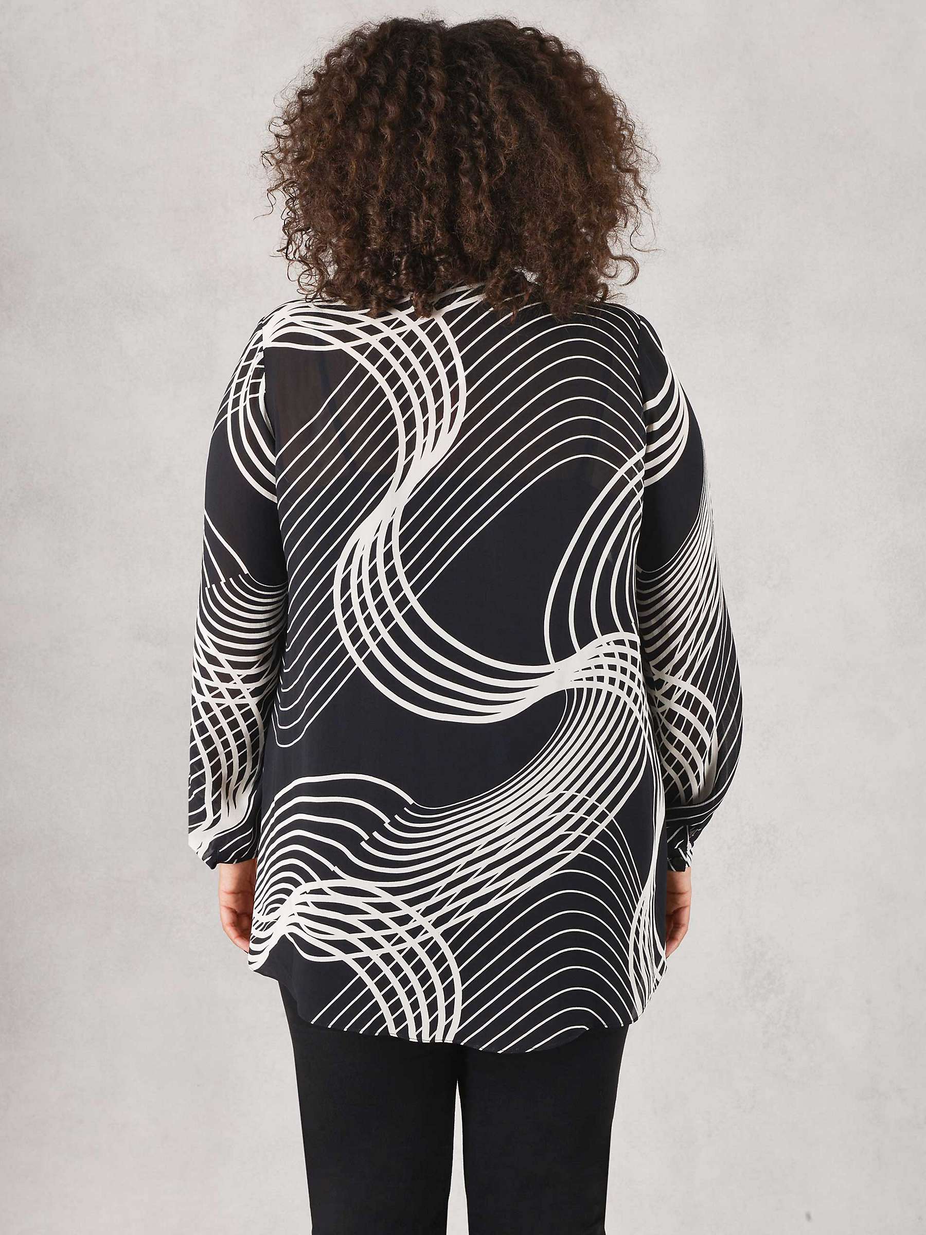 Buy Live Unlimited Curve Swirl Print Tunic Top, Brown Online at johnlewis.com