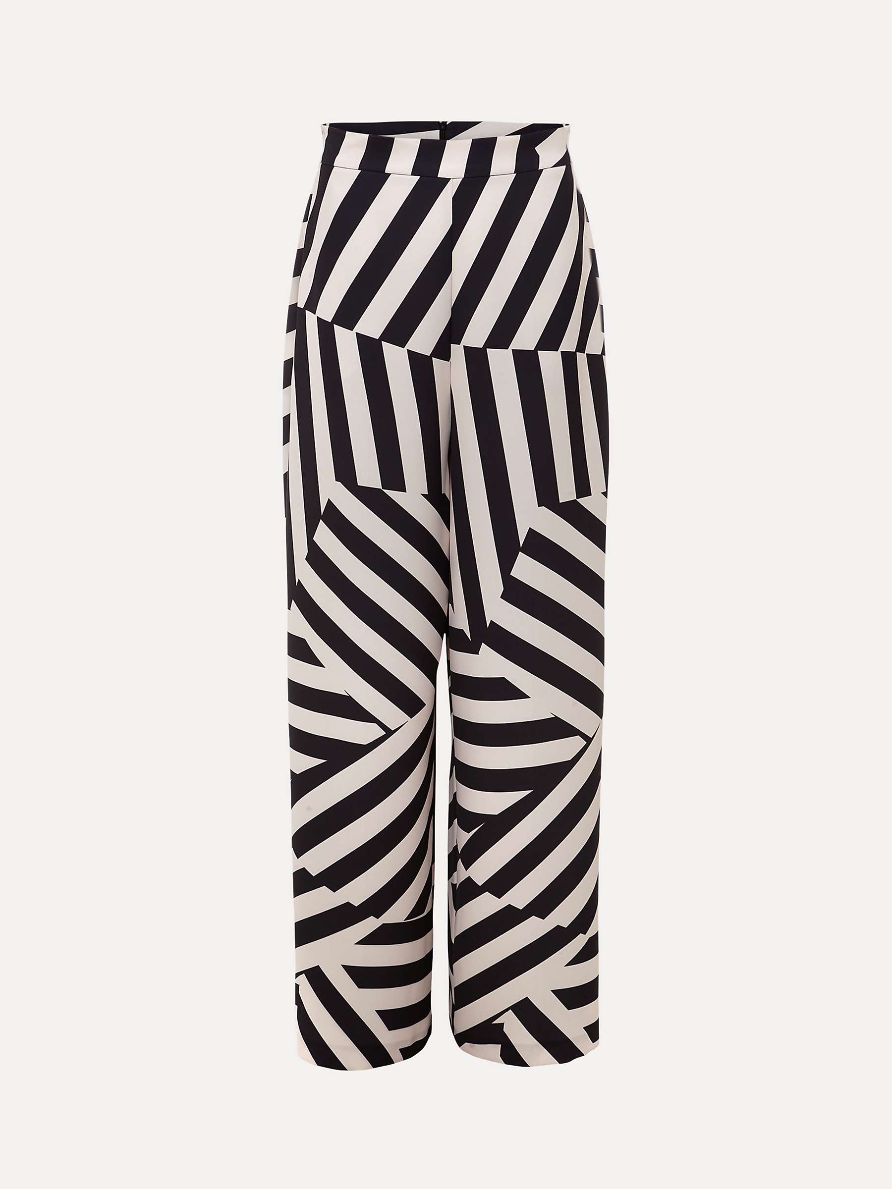 Buy Phase Eight Phillis Diagonal Stripe Trousers, Black/Pink Online at johnlewis.com