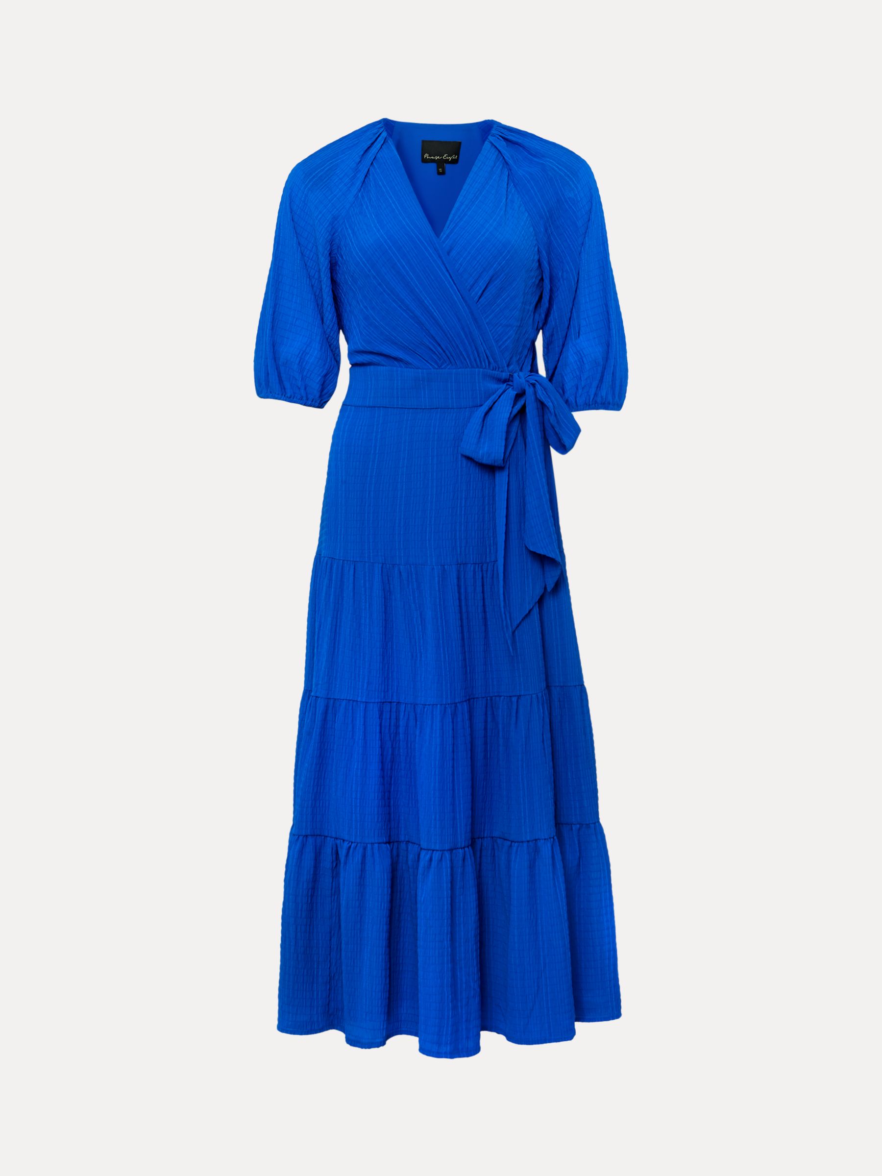 Phase Eight Morven Wrap Midi Dress, Cobalt at John Lewis & Partners