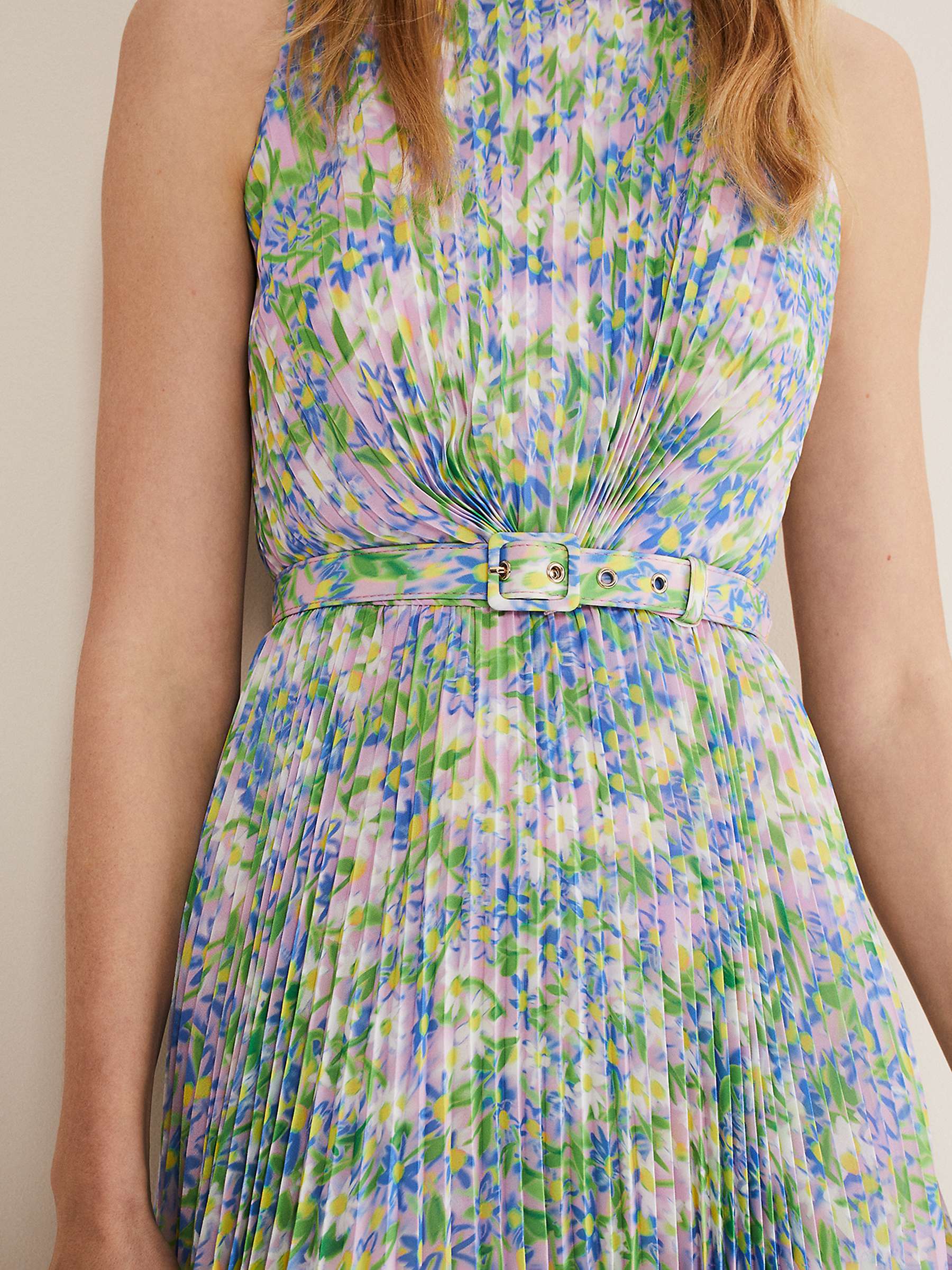 Buy Phase Eight Simara Pleated Daisy Dress, Multi Online at johnlewis.com