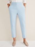 Phase Eight Julianna Cropped Cotton Blend Trousers, Cornflower Blue