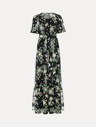 Phase Eight Georgie Tiered Floral Maxi Dress, Navy/Multi