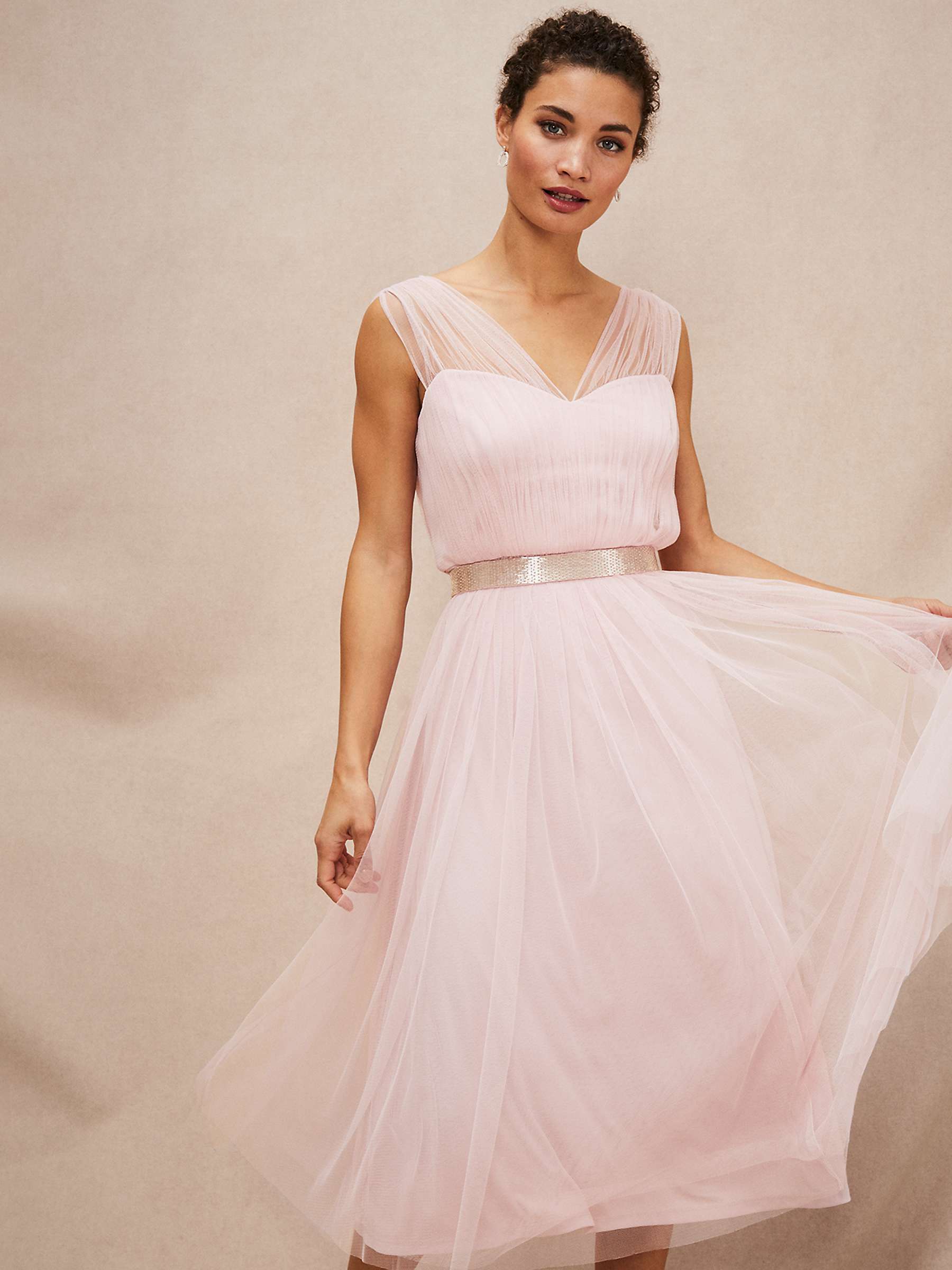 Buy Phase Eight Ella Tulle Dress, Antique Rose Online at johnlewis.com